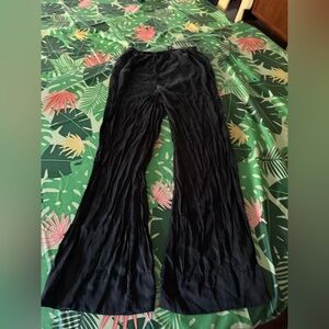 Victoria’s Secret Black Wide Leg Slinky Lounge Pants S